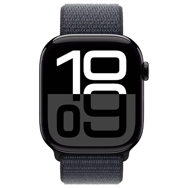 Apple Watch Series 10 GPS + Cellular 46mm Klavírně černý hliník s atramentovým fialovým provlékacím sportovním řemínkem Apple Watch Series 10 GPS + Cellular 46mm Klavírně černý hliník s atramentovým fialovým provlékacím sportovním řemínkem