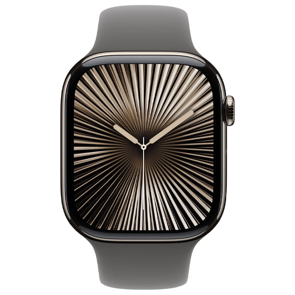 Apple Watch Series 10 GPS + Cellular 46mm Přírodní titan se skálově šedým sportovním řemínkem - M/L Apple Watch Series 10 GPS + Cellular 46mm Přírodní titan se skálově šedým sportovním řemínkem - M/L
