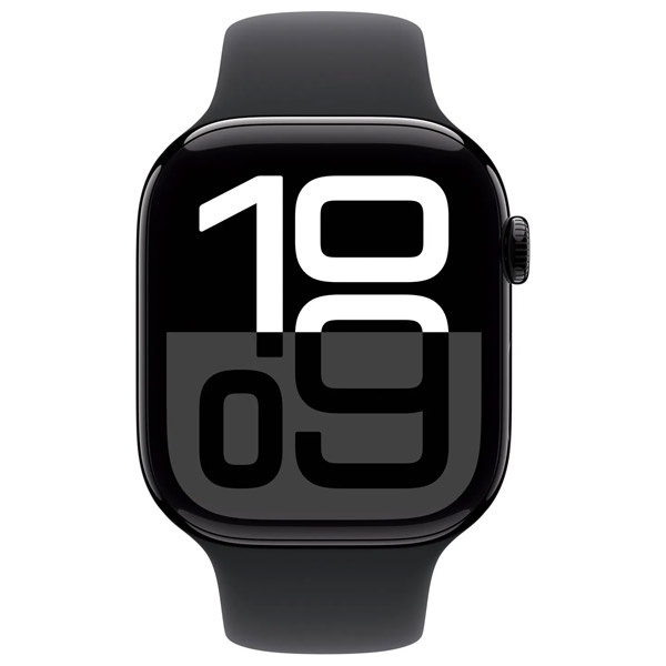 Apple Watch Series 10 GPS + Cellular 46mm Břidlicově šedý titan s černým sportovním řemínkem - M/L Apple Watch Series 10 GPS + Cellular 46mm Břidlicově šedý titan s černým sportovním řemínkem - M/L