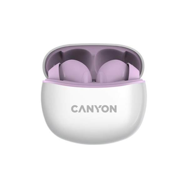 Canyon TWS-5 bezdrátové sluchátka, fialové Canyon TWS-5 bezdrátové sluchátka, fialové