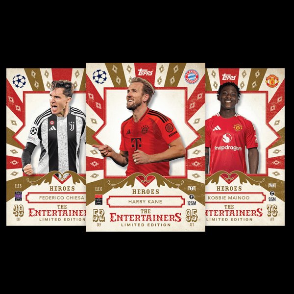 Fotbalové karty Topps Match Attax TCG 2024/25 UCC Booster Tin 2 žltá Fotbalové karty Topps Match Attax TCG 2024/25 UCC Booster Tin 2 žltá
