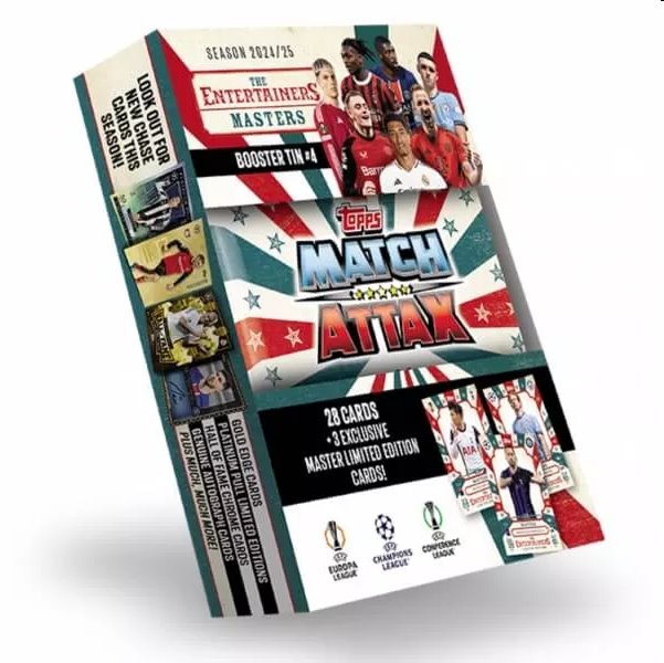Fotbalové karty Topps Match Attax TCG 2024/25 UCC Booster Tin 4 zelená Fotbalové karty Topps Match Attax TCG 2024/25 UCC Booster Tin 4 zelená