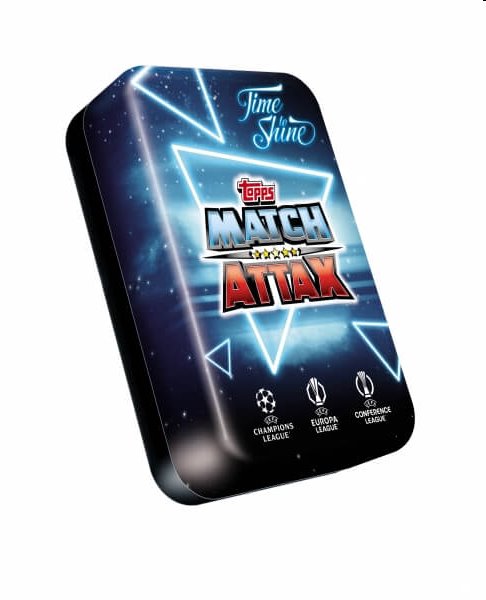 Fotbalové karty Topps Match Attax TCG 2024/25 UCC Mega Tin 1 modrá Fotbalové karty Topps Match Attax TCG 2024/25 UCC Mega Tin 1 modrá