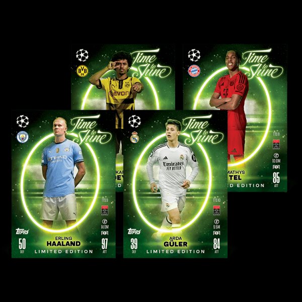 Fotbalové karty Topps Match Attax TCG 2024/25 UCC Mega Tin 3 zelená Fotbalové karty Topps Match Attax TCG 2024/25 UCC Mega Tin 3 zelená