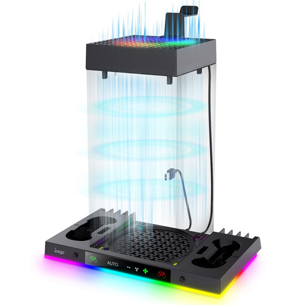 iPega XBX024S Multifunkční nabíjecí stojan s RGB a chladěním pro Xbox Series X iPega XBX024S Multifunkční nabíjecí stojan s RGB a chladěním pro Xbox Series X