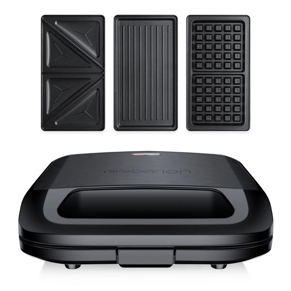 Niceboy ION Snacker S3 Stainless Steel toustovač, černý