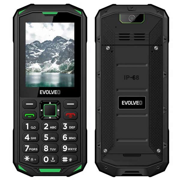 Evolveo StrongPhone X5, vodotěsný odolný Dual SIM telefon, černo-zelený Evolveo StrongPhone X5, vodotěsný odolný Dual SIM telefon, černo-zelený