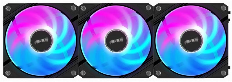 Gigabyte AORUS EZ CHAIN FAN 120, ARGB, black, 3-Pack Gigabyte AORUS EZ CHAIN FAN 120, ARGB, black, 3-Pack