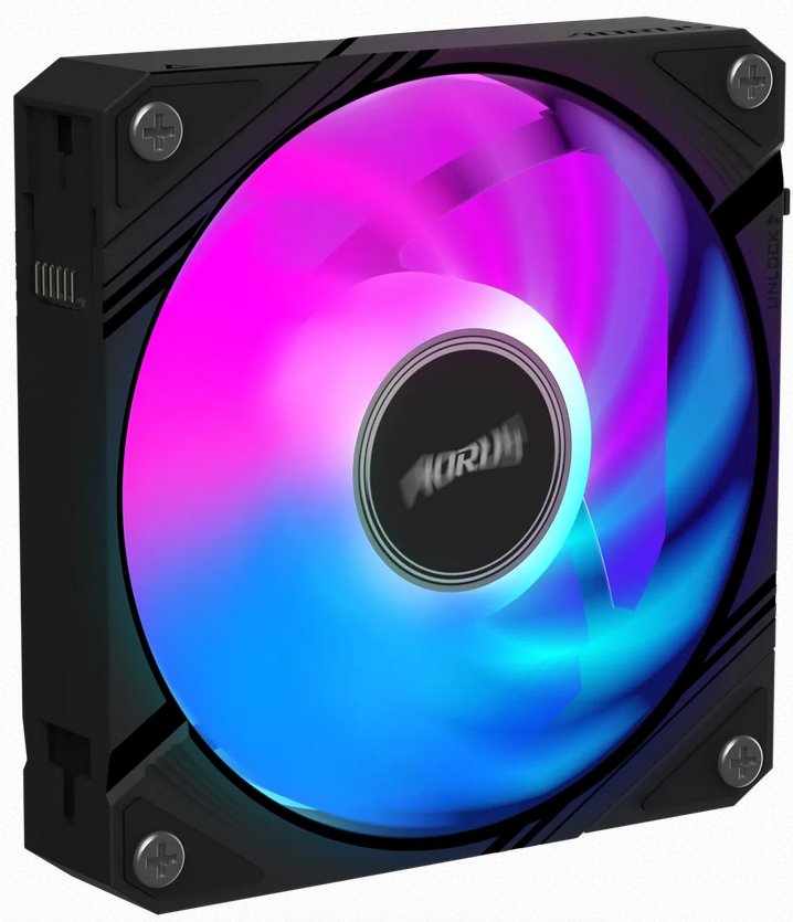 Gigabyte AORUS EZ CHAIN FAN 120, ARGB, black Gigabyte AORUS EZ CHAIN FAN 120, ARGB, black