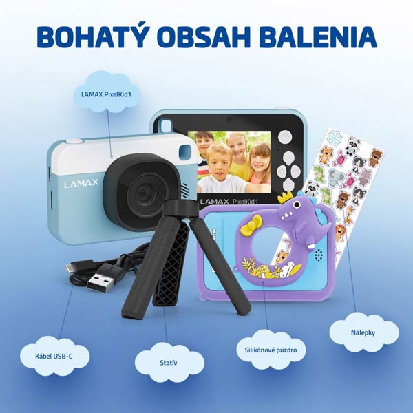 Lamax PixelKid1 dětský fotoaparát, modrý Lamax PixelKid1 dětský fotoaparát, modrý