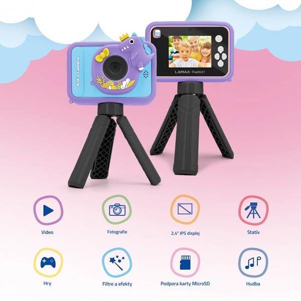 Lamax PixelKid1 dětský fotoaparát, růžový Lamax PixelKid1 dětský fotoaparát, růžový