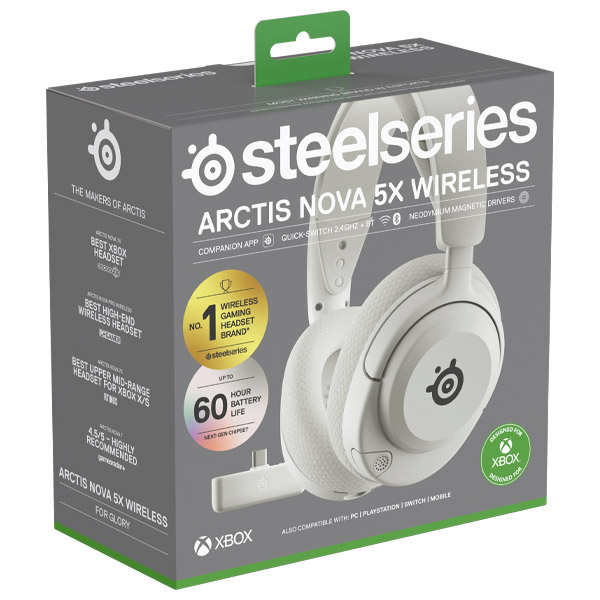 Steelseries Arctis Nova 5X pro Xbox, bilé