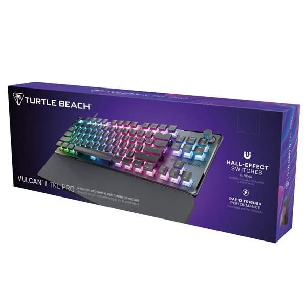 Turtle Beach herní mechanická klávesnice Vulcan II TKL Pro, Linear Sw. US, černá Turtle Beach herní mechanická klávesnice Vulcan II TKL Pro, Linear Sw. US, černá