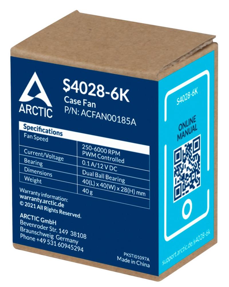 Arctic ventilátor S4028-6K (40 mm 6k RPM pre Server) Arctic ventilátor S4028-6K (40 mm 6k RPM pre Server)