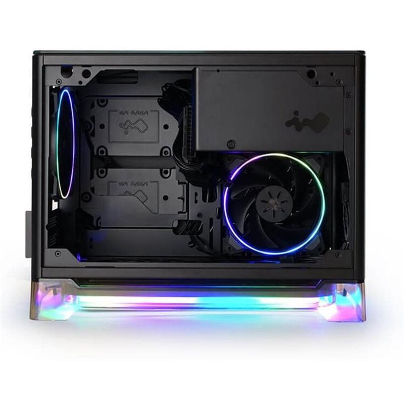 InWin A1 Plus black, PSU 650W GOLD included, Mini ITX, TG, ARGB Fans, Qi 10W Charging