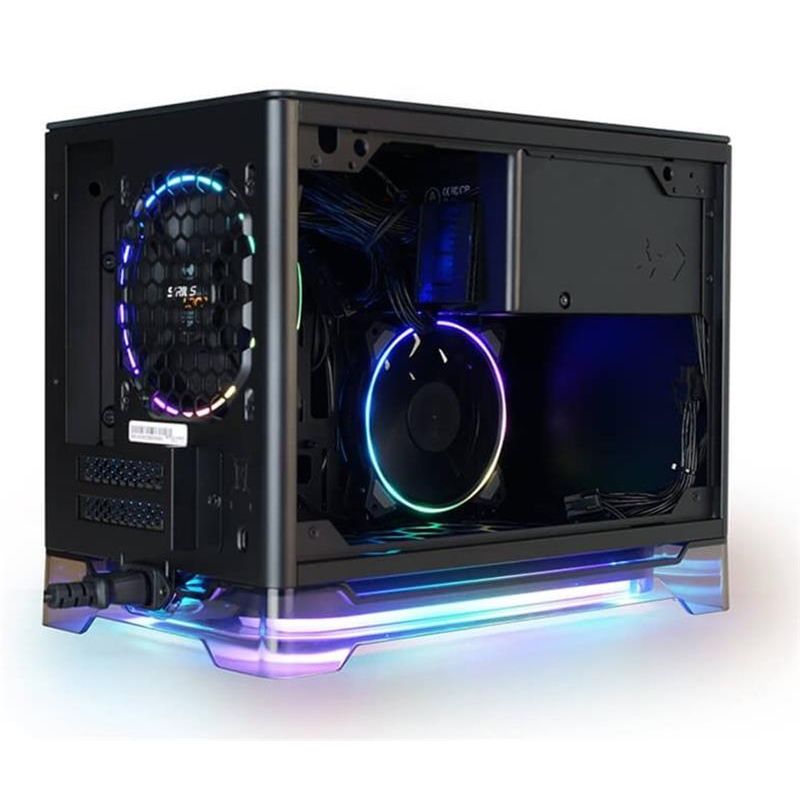 InWin A1 Plus black, PSU 650W GOLD included, Mini ITX, TG, ARGB Fans, Qi 10W Charging