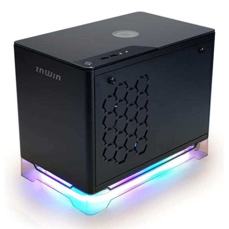 InWin A1 Plus black, PSU 650W GOLD included, Mini ITX, TG, ARGB Fans, Qi 10W Charging