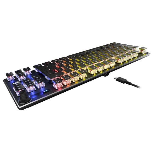 Turtle Beach herní mechanická klávesnice Vulcan TKL AIMO, Linear Red Sw. US, černá Turtle Beach herní mechanická klávesnice Vulcan TKL AIMO, Linear Red Sw. US, černá