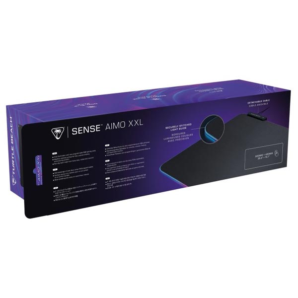 Turtle Beach herní podložka pod myš Sense Aimo XXL s RGB osvětlením Turtle Beach herní podložka pod myš Sense Aimo XXL s RGB osvětlením