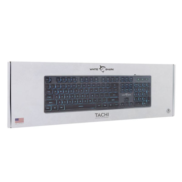 White Shark Gaming membrane keyboard TACHI, US, black White Shark Gaming membrane keyboard TACHI, US, black