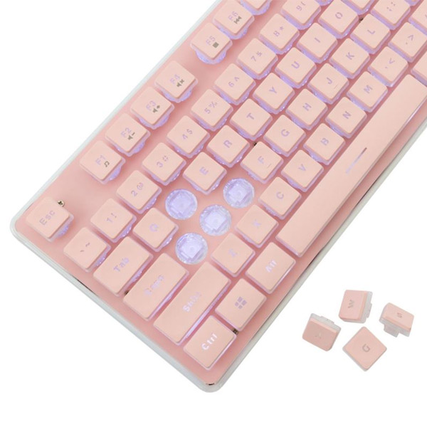 White Shark Gaming membrane keyboard TACHI, US, pink White Shark Gaming membrane keyboard TACHI, US, pink
