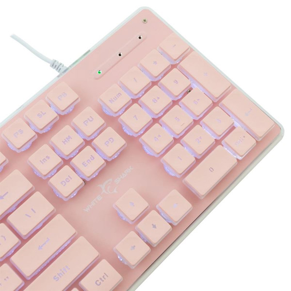 White Shark Gaming membrane keyboard TACHI, US, pink White Shark Gaming membrane keyboard TACHI, US, pink