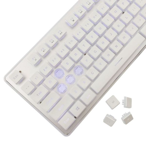 White Shark Gaming membrane keyboard TACHI, US, white White Shark Gaming membrane keyboard TACHI, US, white