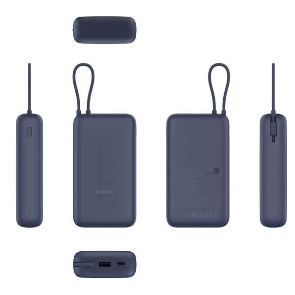 Xiaomi 33W Power Bank 20000mAh (Integrated Cable) Blue GL Xiaomi 33W Power Bank 20000mAh (Integrated Cable) Blue GL