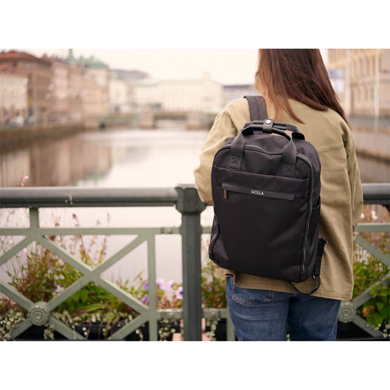 GOLLA Backpack Orion Nylon and PU 15.6" Black GOLLA Backpack Orion Nylon and PU 15.6" Black