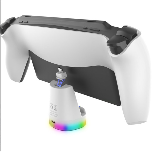 iPega P5P25 Mini nabíjecí dock s RGB pro PlayStation Portal Remote Player, bílý iPega P5P25 Mini nabíjecí dock s RGB pro PlayStation Portal Remote Player, bílý