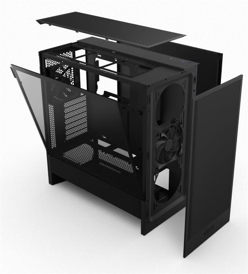 NZXT case H5 Flow / 2x120 mm fan / mesh / Black NZXT case H5 Flow / 2x120 mm fan / mesh / Black