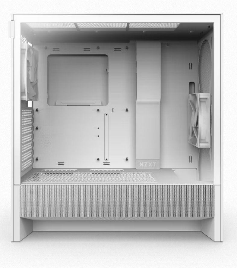 NZXT case H5 Flow / 2x120 mm fan / mesh / White NZXT case H5 Flow / 2x120 mm fan / mesh / White
