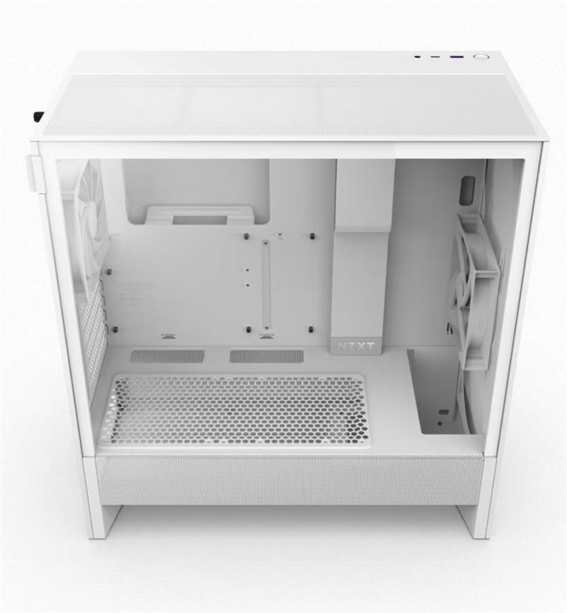 NZXT case H5 Flow / 2x120 mm fan / mesh / White NZXT case H5 Flow / 2x120 mm fan / mesh / White