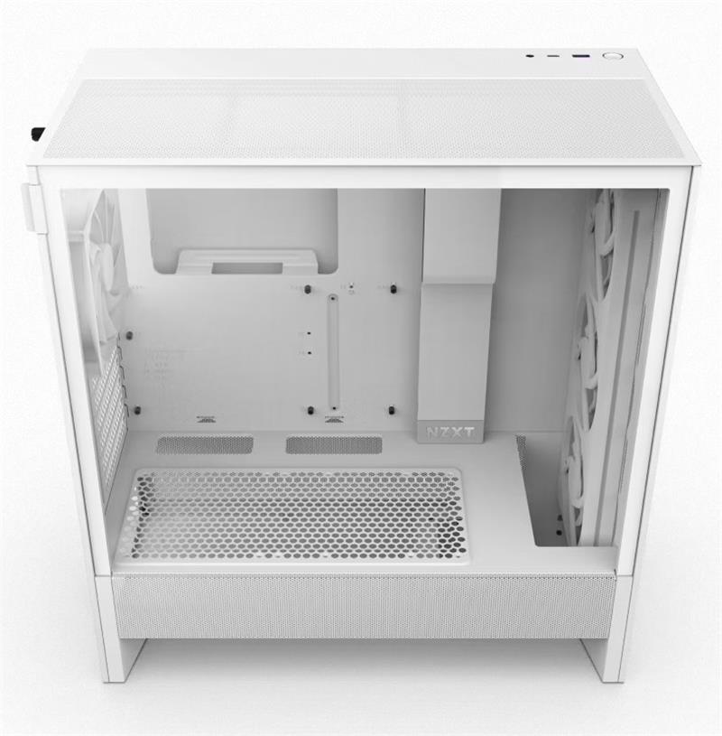 NZXT case H5 Flow RGB / 360 mm RGB core fan / mesh / White NZXT case H5 Flow RGB / 360 mm RGB core fan / mesh / White