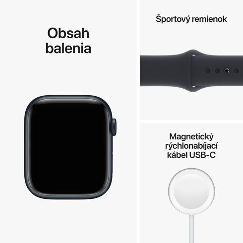 Apple Watch Series 8 GPS 45mm Midnight Aluminium Case, třída C – použitý, záruka 12 měsíců Apple Watch Series 8 GPS 45mm Midnight Aluminium Case, třída C – použitý, záruka 12 měsíců
