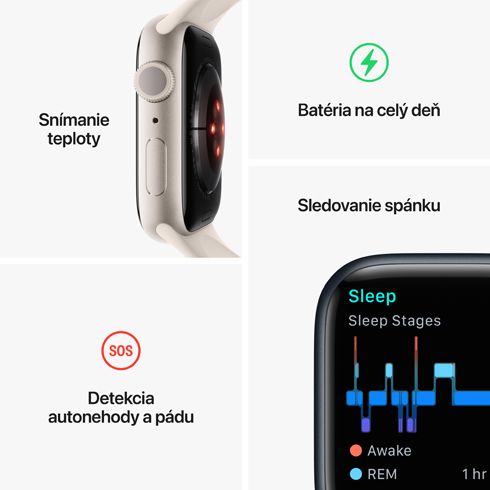 Apple Watch Series 8 GPS 45mm Midnight Aluminium Case, třída C – použitý, záruka 12 měsíců Apple Watch Series 8 GPS 45mm Midnight Aluminium Case, třída C – použitý, záruka 12 měsíců