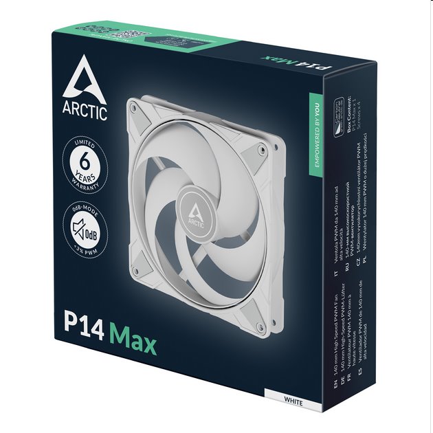 Arctic ventilátor P14 Max White Arctic ventilátor P14 Max White