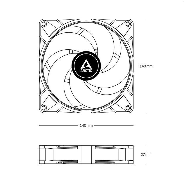 Arctic ventilátor P14 Max White Arctic ventilátor P14 Max White