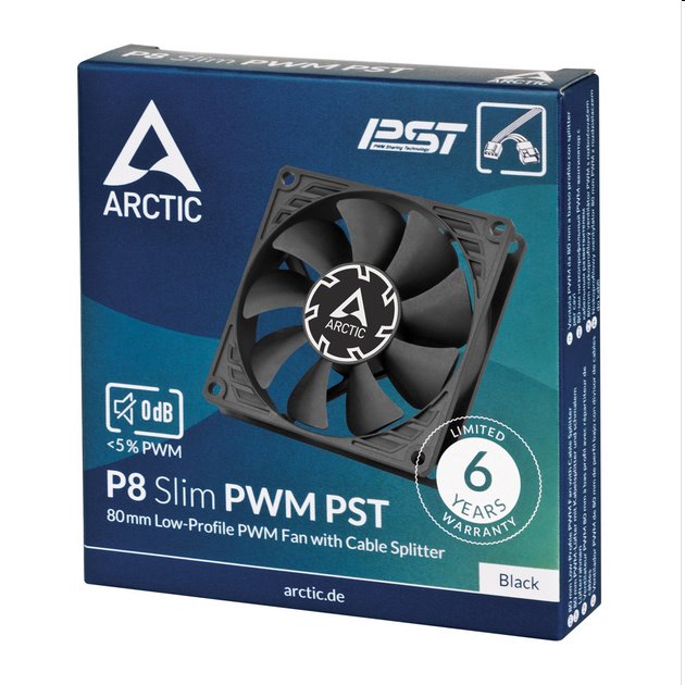 Arctic ventilátor P8 Slim PWM PST Arctic ventilátor P8 Slim PWM PST