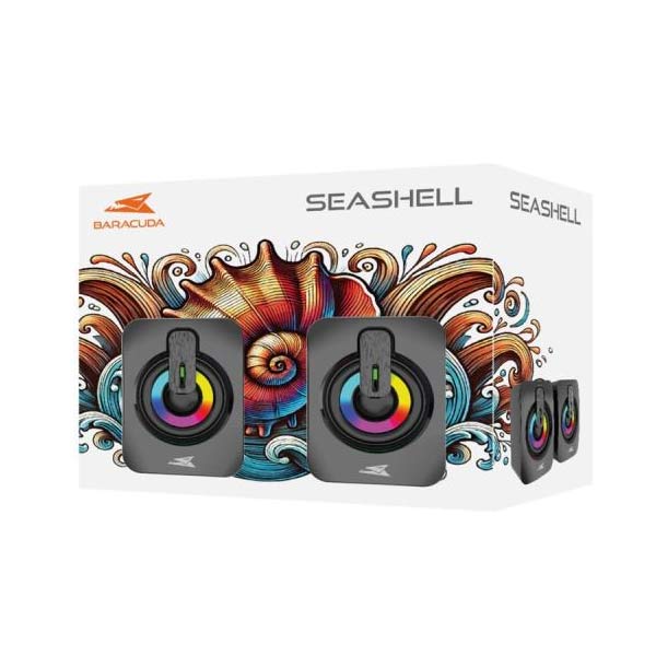 Baracuda 2.2 SEASHELL speakers LED, black Baracuda 2.2 SEASHELL speakers LED, black