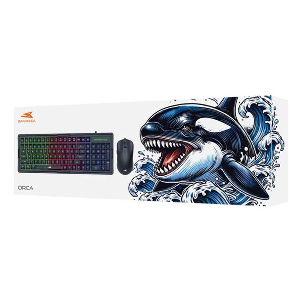 Baracuda Gaming set ORCA, gaming keyboard and gaming mouse, US, black Baracuda Gaming set ORCA, gaming keyboard and gaming mouse, US, black