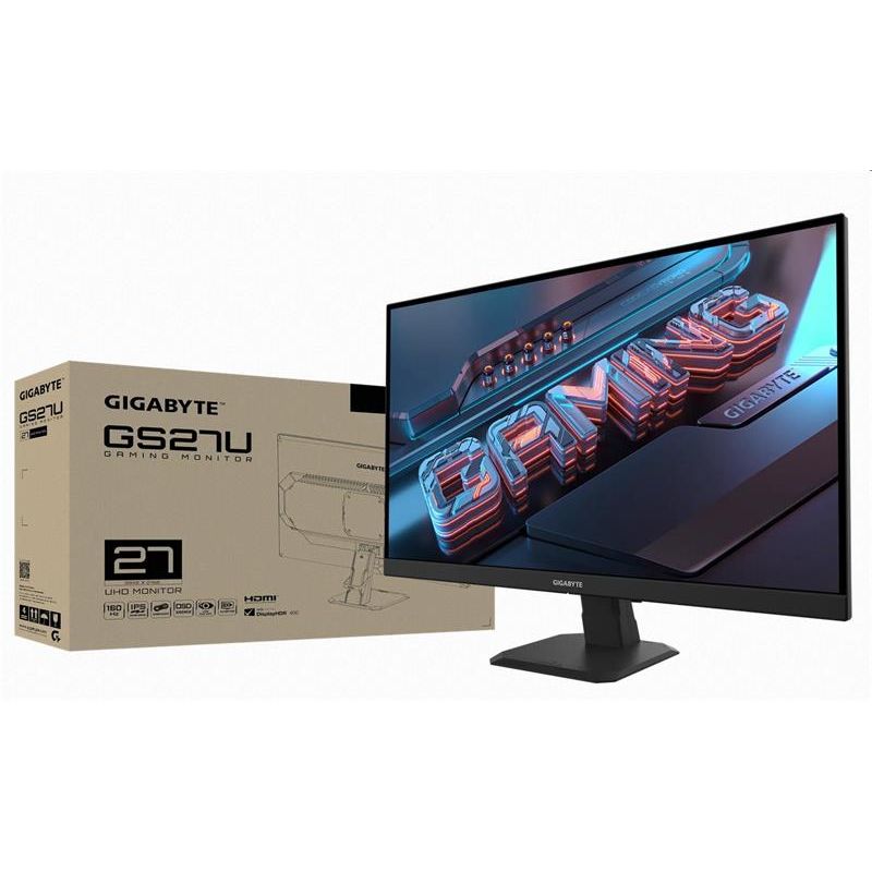 GIGABYTE LCD GS27U GAMING monitor 27" UHD 3840x2160 , IPS, 160Hz, 2xHDMI, DP GIGABYTE LCD GS27U GAMING monitor 27" UHD 3840x2160 , IPS, 160Hz, 2xHDMI, DP