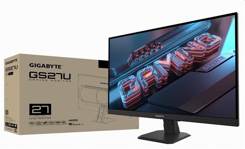 GIGABYTE LCD GS27U GAMING Monitor 27" UHD 4K 3840x2160, IPS, 160Hz, 2xHDMI, DP GIGABYTE LCD GS27U GAMING Monitor 27" UHD 4K 3840x2160, IPS, 160Hz, 2xHDMI, DP