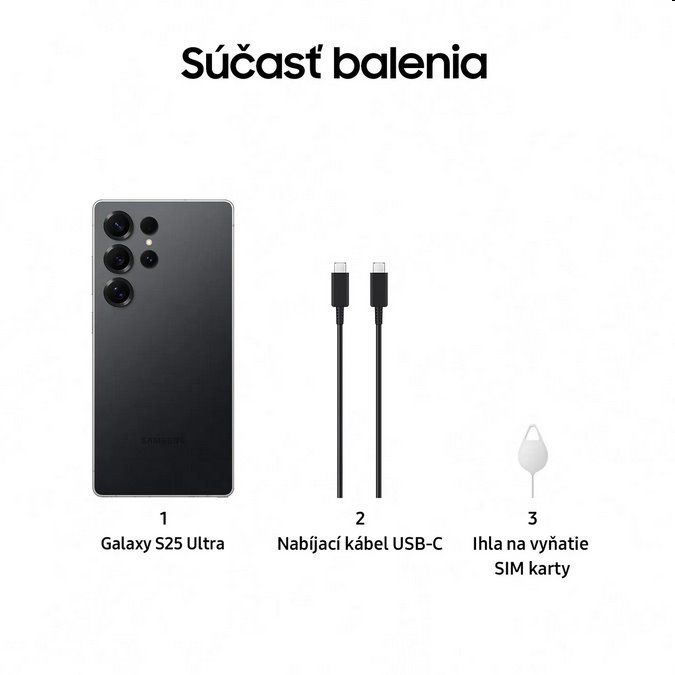 Samsung Galaxy S25 Ultra 5G 12GB/512GB Titanium Black/Černý titan