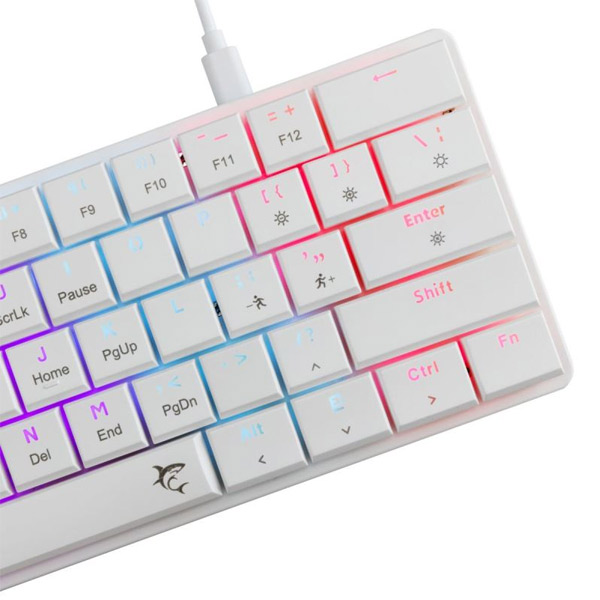 White Shark Mechanical gaming keyboard NAGAMAKI, US, red switch, white White Shark Mechanical gaming keyboard NAGAMAKI, US, red switch, white