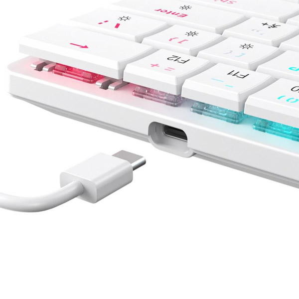 White Shark Mechanical gaming keyboard NAGAMAKI, US, red switch, white White Shark Mechanical gaming keyboard NAGAMAKI, US, red switch, white