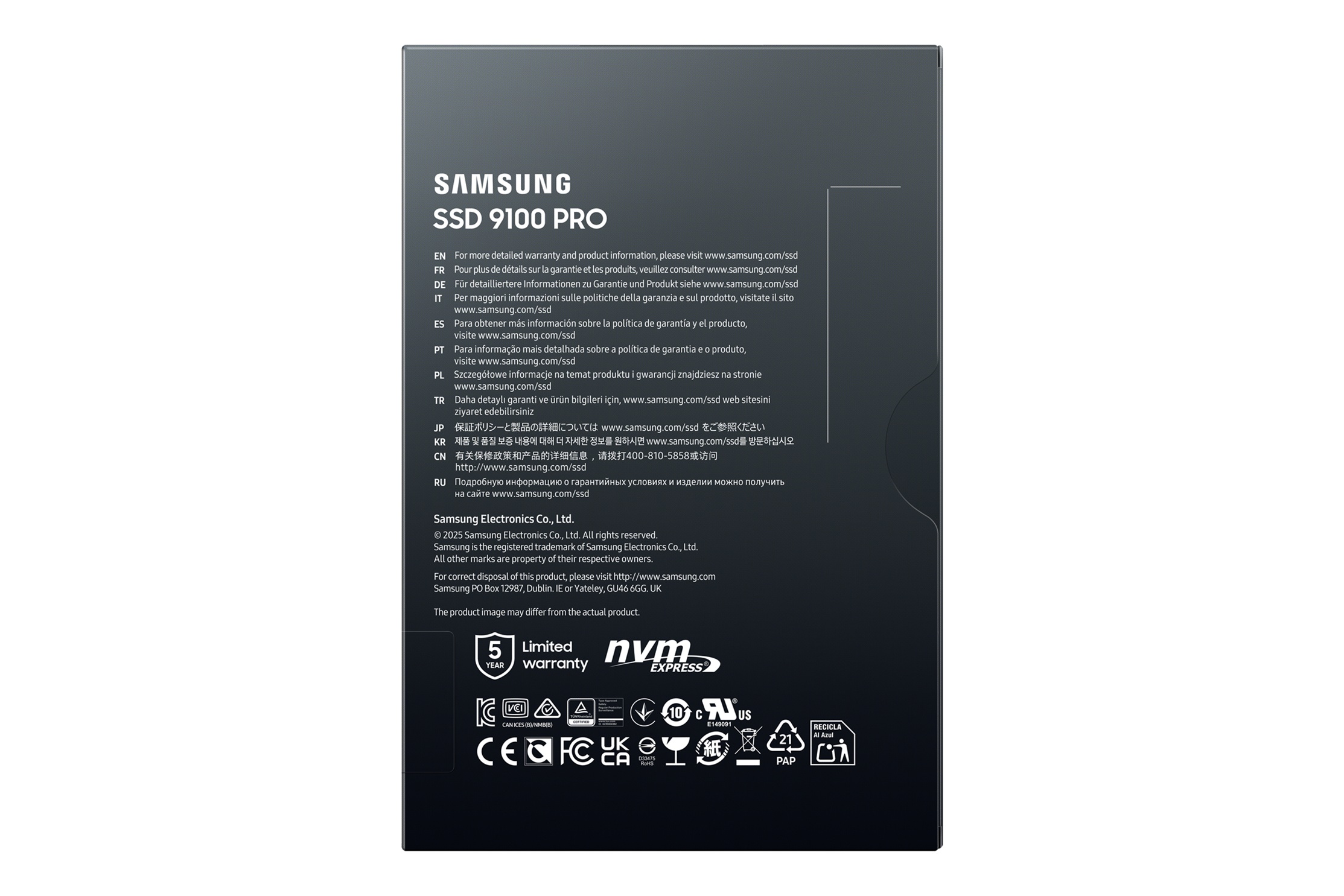 Samsung 9100 PRO PCIe 5.0 NVMe M.2 SSD – 4 TB