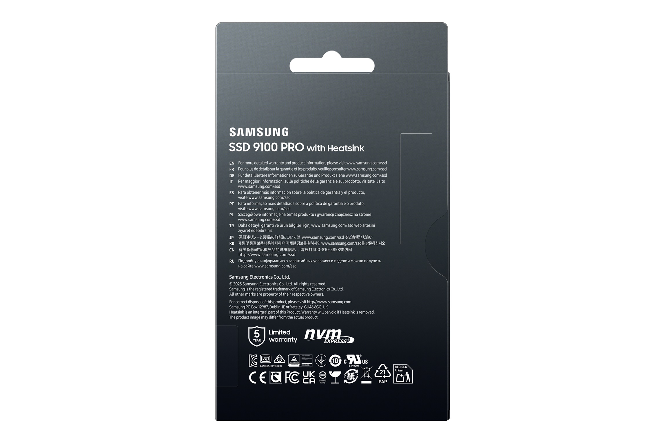 Samsung 9100 PRO s chladičem PCIe 5.0 NVMe M.2 SSD – 2 TB