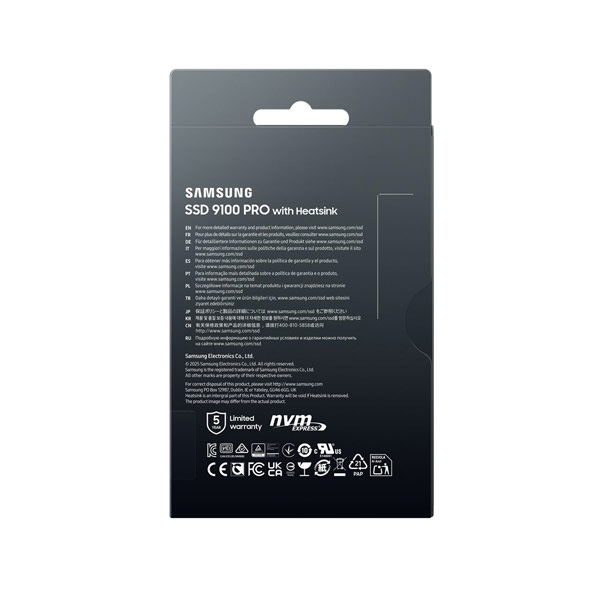 Samsung 9100 PRO s chladičem PCIe 5.0 NVMe M.2 SSD – 2 TB