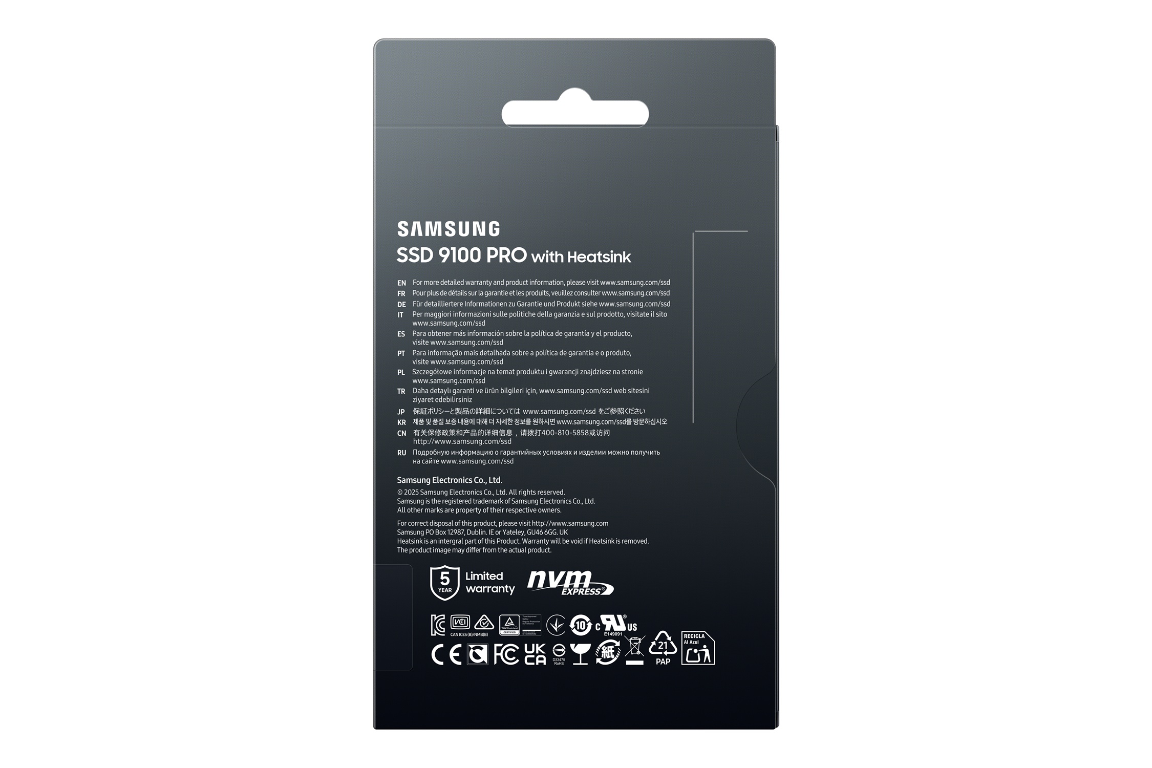Samsung 9100 PRO s chladičem PCIe 5.0 NVMe M.2 SSD – 4 TB